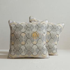 Funda de Cojín Moderna Bordada a Mano con Cuentas y Estampado Cuadrado para Decoración de Sala de Estar - Product Image 4