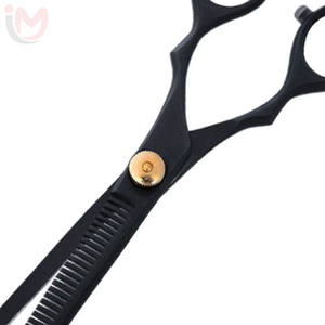 Ciseaux à effiler les cheveux en acier inoxydable, pour droitiers, 28 dents, manche moyen, légers, outil professionnel pour barbier et salon - Product Image 4
