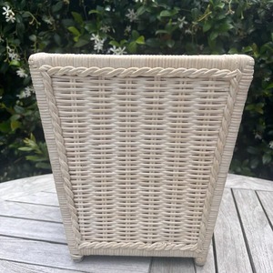 Decorative Wooden Frame And Rattan Waste Basket Perfect For Home Garden And Dining Space Use Wastes <b>Bin</b> Handcrafted From India - Product Image 5