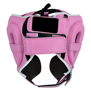 Protector de Cabeza Completo Personalizado de Alta Calidad para Boxeo y Taekwondo, Unisex, Color Rosa, de Cuero Genuino - Product Image 5