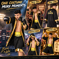 Nouveau Costume de Boxeur Adulte 2026 pour Couples Unisexe – Tenue de Ring de Boxe pour Halloween