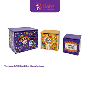 Cajas de Papel Rígido con Estampado en Relieve, Laminación Mate, Hechas a Mano en Vietnam, Reciclables, Biodegradables, Personalizables con OEM, con Estampado en Lámina Dorada - Product Image 6
