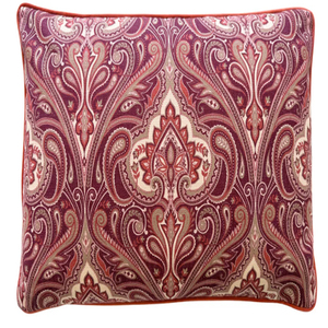Funda de Cojín para Interiores con Estampado Floral Jacobean Azul Zafiro Verde - Product Image 3