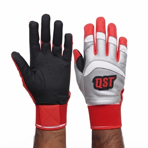 Gants de frappeur de baseball professionnels en cuir, à doigts entiers, pour une performance optimale, respirants, légers, avec support de poignet, écologiques - Product Image 1