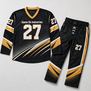 Top Quality Custom Personalized Team Uniform Moisture Wicking Sublimation Sportswear Factory Supply Ice Hockey Jersey Pants Set - Product Image 1
