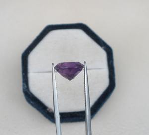 Ametyste africaine naturelle ronde de 12 mm, facettée, pierre précieuse naturelle pour cadeaux, collection, fabrication de bijoux verts certifiés par une tierce partie - Product Image 2