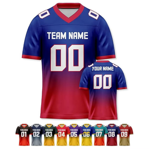 Custom American Football Jersey <b>Gift</b> for Men Women Youth Kid Sports Fans Printed&<b>Stitched</b> Team Name Number Gradient Rugby Jersey - Product Image 5