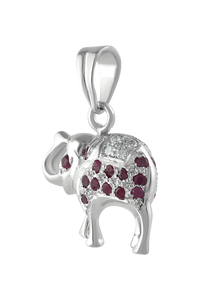 Colgante de diamantes y rubíes en plata de ley 92.5 KLSP-50464 - Product Image 3