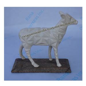 Metal <b>Animal</b> Figurine <b>Abstract</b> Geometric <b>Animal</b> Sculpture on Base for Home Decor Living Room Bedroom Table Shelf Cabinet - Product Image 6