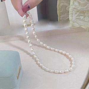 Collar de Perlas de Agua Dulce de Alta Calidad de 6-7 mm, Accesorios de Plata 925, Perla de Moda de Lujo de Alta Gama para Mujer - Product Image 2