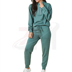 Hot Sale Plain Crew Neck Tracksuit Casual Sweatshirt And Jogger Set Comfortable Everyday Sportswear Women's <b>Track</b> Suits - Product Image 1