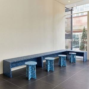 Banco de Patio Multiusos de 2 Plazas, Moderno, Resistente al Agua, con Marco de Plástico Reciclado, para Exteriores, Granja, Escuela, 4GoodThings - Product Image 5