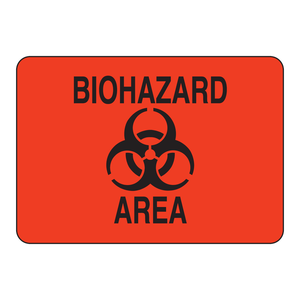 Panneau de zone à risque biologique Brady 7x10 pouces pour les zones de sécurité des laboratoires - Product Image 2