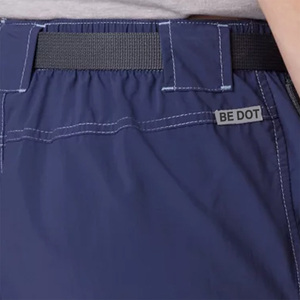 Shorts décontractés pour femme BE DOT en toile Oxford unie, respirants, taille haute élastique, séchage rapide, avec poches et logo sur la jambe droite - Product Image 5