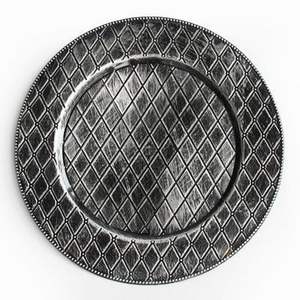 Assiettes de Présentation en Plastique Écologiques (100 pièces) – Style Luxe Finition Argentée pour Maison, Hôtel, Mariages et Événements – Personnalisables - Product Image 4