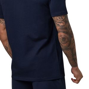 Men’s Navy Blue Graphic T Shirt Regular Fit Cotton Crew Neck Short Sleeve Casual Streetwear Breathable Printed Summer Tee - Product Image 6