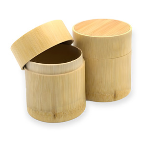 Luxury Kitchen Accessories Canister Set Eco Friendly <b>Bamboo</b> Tube Jar <b>Containers</b> With Lid Factory Price - Product Image 1