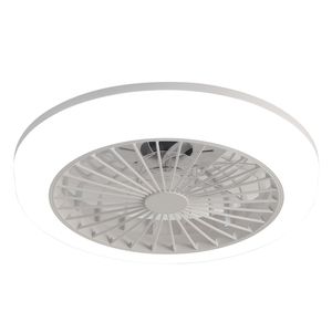 Ventilatore da soffitto LED moderno da 18 pollici a basso profilo con luce e telecomando, design senza pale a incasso per camera da letto e cucina - Product Image 3