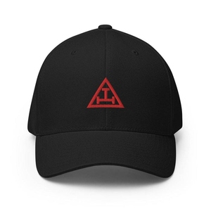 หมวกเบสบอลยูนิเซ็กส์ Royal Arch Chapter - งานปักพรีเมียมสีแดง Triple Tau - Product Image 5