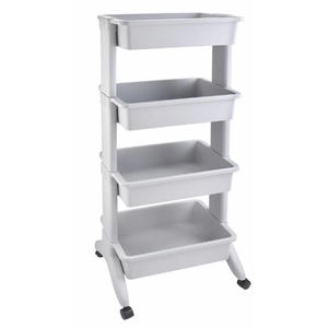 4 Tier Multipurpose Plastic <b>Rack</b> <b>Storage</b> Unit Durable Plastic <b>Rack</b> Shelf <b>for</b> Long Lasting Use Easy Assemble Plastic <b>Rack</b> <b>Storage</b> - Product Image 1