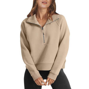 เสื้อสเวตเตอร์ทรงหลวมสำหรับผู้หญิงฤดูใบไม้ร่วงฤดูหนาวพิมพ์ลายผ้ากำมะหยี่หนาสีพื้นสไตล์ลำลองซักได้ตามต้องการ - Product Image 1