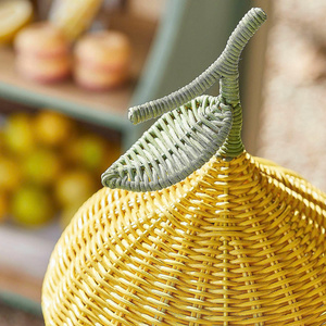 Top Selected Handmade Lemon Storage Basket Natural Rattan Woven Toy Basket Set <b>With</b> <b>Lid</b> Suitable for Nursery & Kids Room - Product Image 4