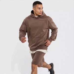 Ensemble de survêtement pour homme, sweat-shirt et pantalon de jogging de qualité supérieure, coupe décontractée, tissu doux, poche kangourou, taille ajustable - Product Image 4