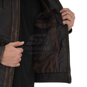 Chaqueta de cuero con logotipo personalizado, precio al por mayor, chaqueta de cuero para hombre, chaqueta de cuero transpirable para invierno - Product Image 6
