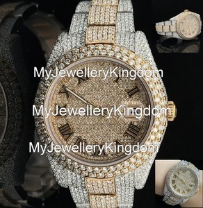 Reloj Deportivo de Diamantes Blancos Moissanite VVS1 para Hombre, Reloj de Lujo de Acero Inoxidable con Caja Redonda de 40 mm, Resistente al Agua hasta 10 Bares, Colección Hip Hop - Product Image 4