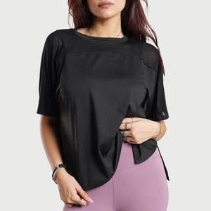 Ropa Deportiva para Mujer, Camiseta para Correr al Aire Libre, Talla Grande, Poliéster/Spandex, Elástica, Tejida, para Entrenamiento - Product Image 5