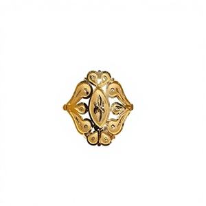Exquisite 22K Solid Gold Finger <b>Ring</b> Traditional <b>Indian</b> Filigree Design Handmade Real Gold Jewelry for Women and Bridal - Product Image 2