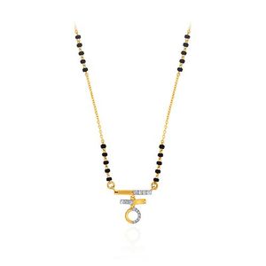 Collier Pendentif Goutte Diamant en Or Jaune 9K Plaqué Or Rose avec Perles Noires Premium pour Femme, Motif Géométrique Double Barre Demi-Cercle - Product Image 1