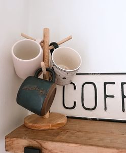 Eco Friendly Wooden Bamboo Mug Holder Natural Coffee Cup Organizer Display <b>Rack</b> Wholesale Vietnam Export Supplier - Product Image 4