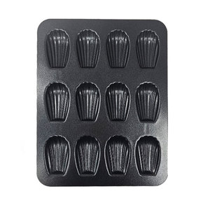 Molde clásico para magdalenas de 12 cavidades, estampado integrado, revestimiento antiadherente profesional de doble cara, acero al carbono, apto para hornear en horno. - Product Image 1