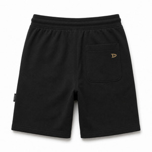 Pantalones Cortos Bermuda de Algodón Negro para Hombre, Cintura con Cordón, Estilo Casual con Bolsillos y Detalle de Logotipo, Gran Venta - Product Image 2