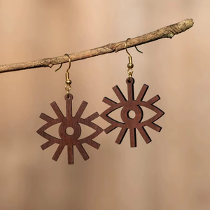 Boucles d'oreilles en bois résistantes à l'eau, finition durable, finition lisse, prix d'usine en gros - Product Image 1