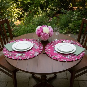 Premium Dark Pink Dining Placemats Poly Cotton <b>Table</b> <b>Protector</b> Mats for Hotels Restaurants and Homes Low MOQ Sale Price - Product Image 4