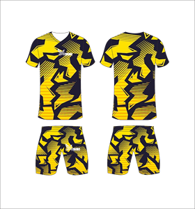 Conjunto de Uniforme de Fútbol Sublimado Personalizado, Blanco y Azul, Patrón Gráfico Dinámico, Transpirable, de Secado Rápido, para Hombre y Niño - Product Image 6