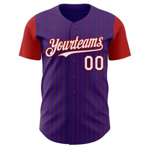 Camiseta de Béisbol Sublimada OEM con Logotipo Frontal, 100% Poliéster Transpirable, Unisex, Cuello Redondo, Manga Corta, Secado Rápido, Diseño a Rayas - Product Image 4