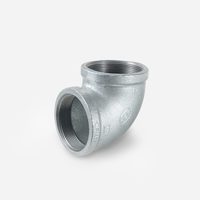Raccord de tuyauterie coudé galvanisé à 90 degrés pour l'alimentation en eau, résistant à la corrosion, plaqué zinc, basse pression