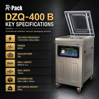 Machine d'emballage sous vide DZQ-400 avec barre de scellage de 400 mm et aspiration d'air pour la conservation de la viande crue dans les restaurants