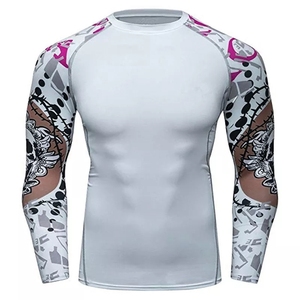Men Rash Guard Long Sleeve Plain Wholesale BJJ Rash Guards Custom Blank <b>Compression</b> <b>Shirts</b> Design Your Own Swim <b>Shirt</b> Rash Guard - Product Image 6