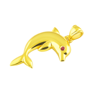 Colgante de encanto de delfín-Collar con colgante delicado hecho a mano de Plata de Ley 925-Joyería minimalista - Product Image 1