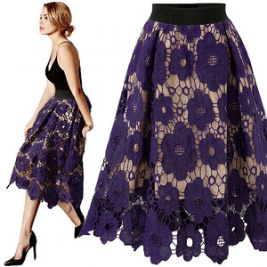 Falda Midi de Gasa para Mujer, Estilo Casual, Elegante y Transpirable, Corte en A, Venta al Por Mayor, Colección Verano 2026 - Product Image 1