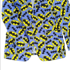 High Quality Men’s Batmaan Print <b>Blazer</b> Jacket Blue Yellow Superhero Cosplay Party Coat - Product Image 5