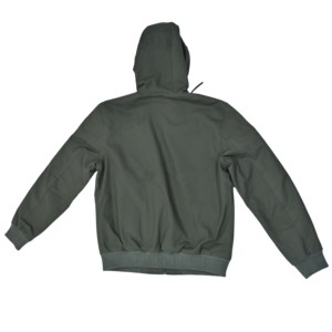 Chaqueta Bomber con Capucha para Hombre, de Lona, Resistente al Viento, Informal, con Relleno Grueso de Poliéster, para Otoño, con Bolsillos y Cierre de Cremallera - Product Image 3
