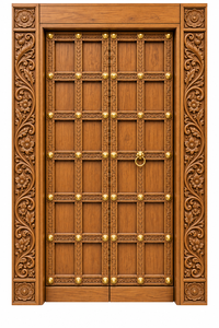 Puerta de Mandir de Madera de Teca Tallada a Mano con Diseño de Dashavatar Divino, Puerta de Templo de Madera Tallada con Dioses Hindúes Tradicionales del Reino Unido - Product Image 6