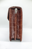 Vente chaude 2024 Designer Marque De Mode Sac À Main Haut De Gamme Véritable Porte-Documents En Cuir De Crocodile avec Fermeture De Couverture De Verrouillage De Numéro Personnalisé