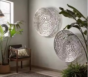 Aluminum Wall <b>Art</b> for Home Decoration From India Metal Decorative Wall Silver Color Decorative Wall Hanging - Product Image 2