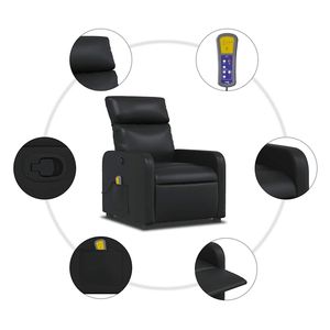Fauteuil inclinable de massage réglable avec repose-pieds, siège de relaxation confortable - Product Image 6